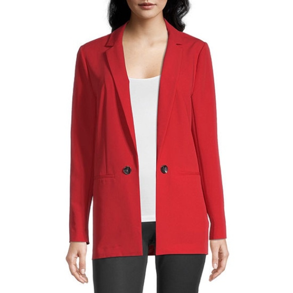 NWT Worthington Red Padded Blazer